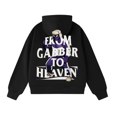 Sweat-shirt oversize unisexe GABBER TO HEAVEN UPCORE V2