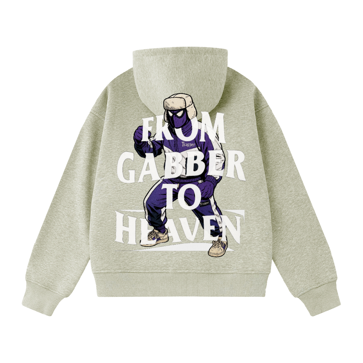 Sweat-shirt oversize unisexe GABBER TO HEAVEN UPCORE V2