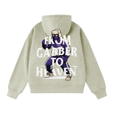 Sweat-shirt oversize unisexe GABBER TO HEAVEN UPCORE V2