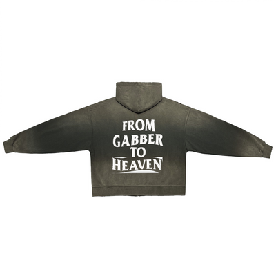 Sweat-shirt zippé oversize unisexe basique GABBER TO HEAVEN