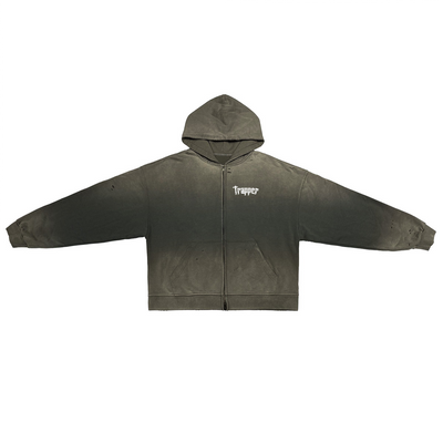 Sweat-shirt zippé oversize unisexe basique GABBER TO HEAVEN