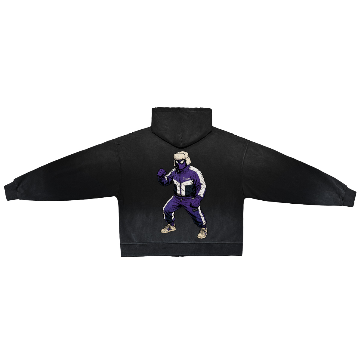 Sweat-shirt zippé unisexe GABBER TO HEAVEN LOWCORE V2
