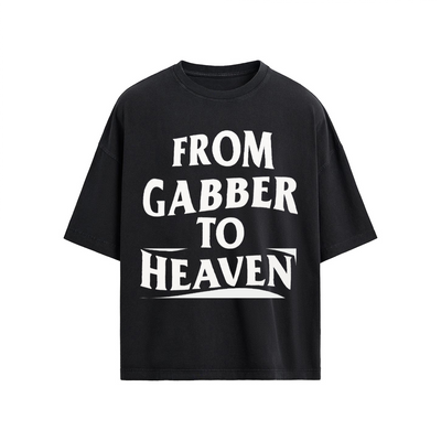 T-shirt oversize unisexe GABBER TO HEAVEN LOWCORE V1