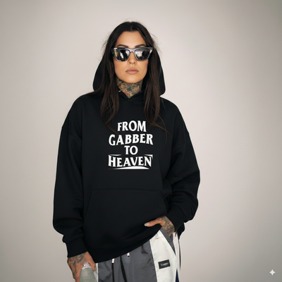 Sweat-shirt oversize unisexe GABBER TO HEAVEN LOWCORE V2