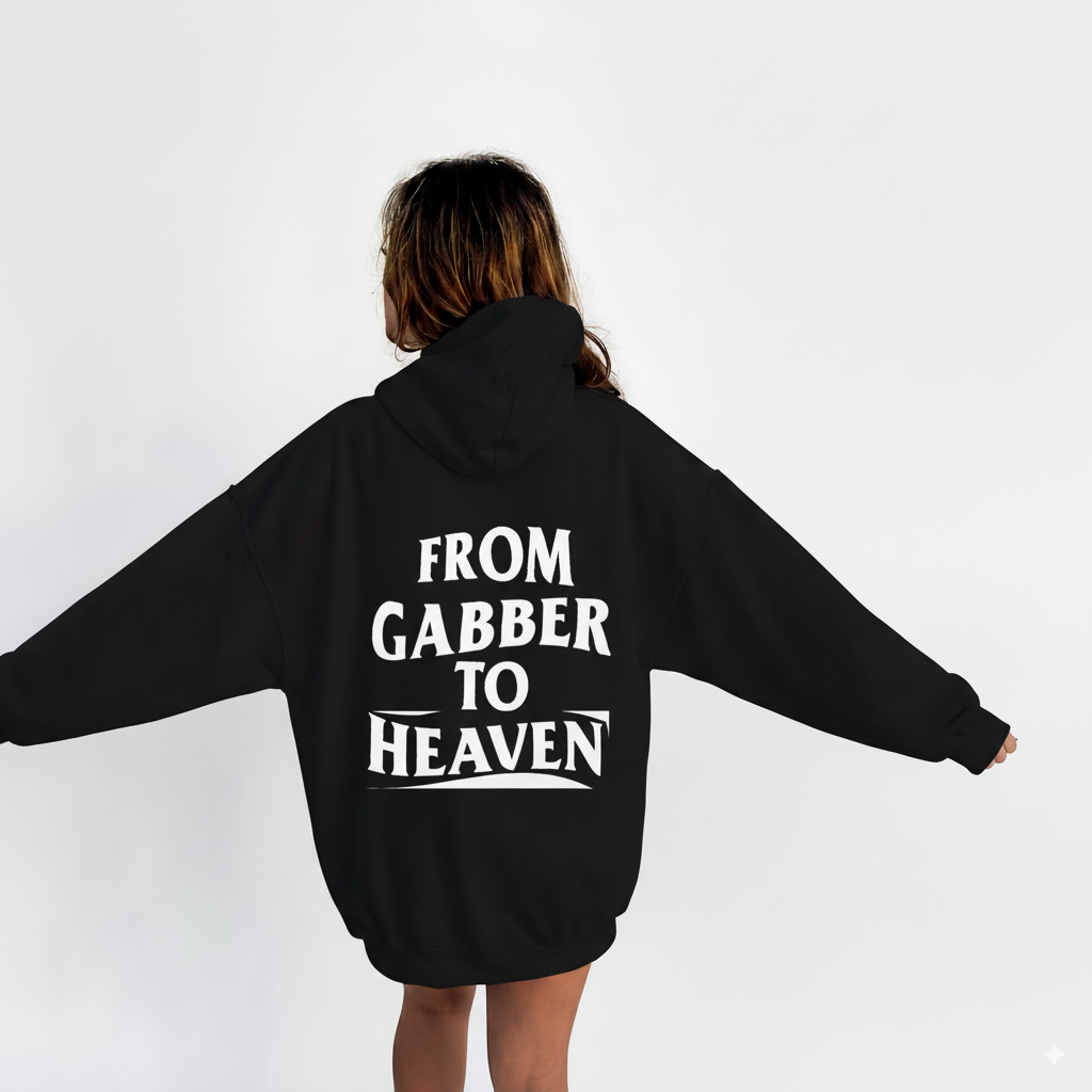 Sweat-shirt oversize unisexe original GABBER TO HEAVEN