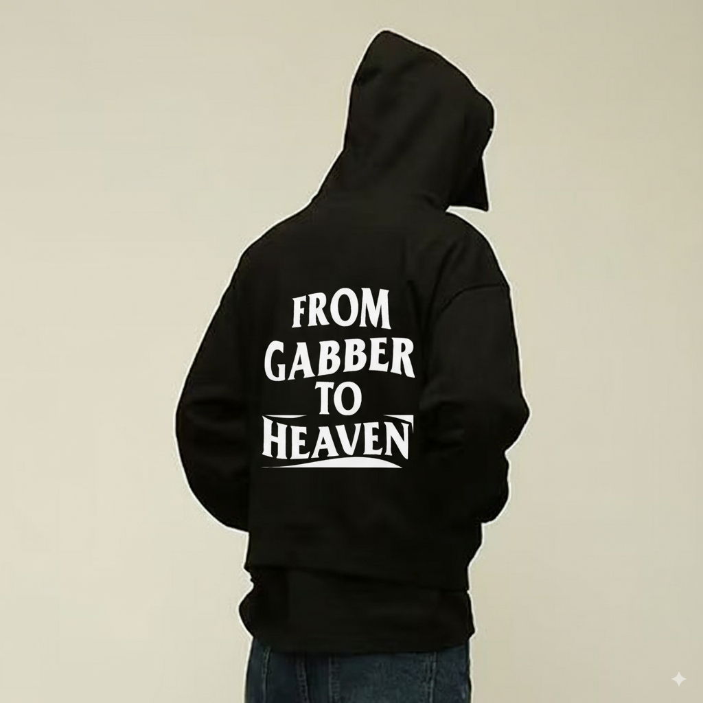 Sweat-shirt oversize unisexe original GABBER TO HEAVEN