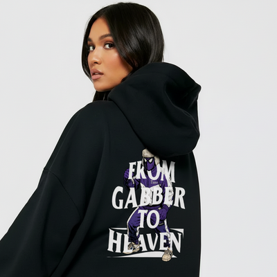 Sweat-shirt oversize unisexe GABBER TO HEAVEN UPCORE V2