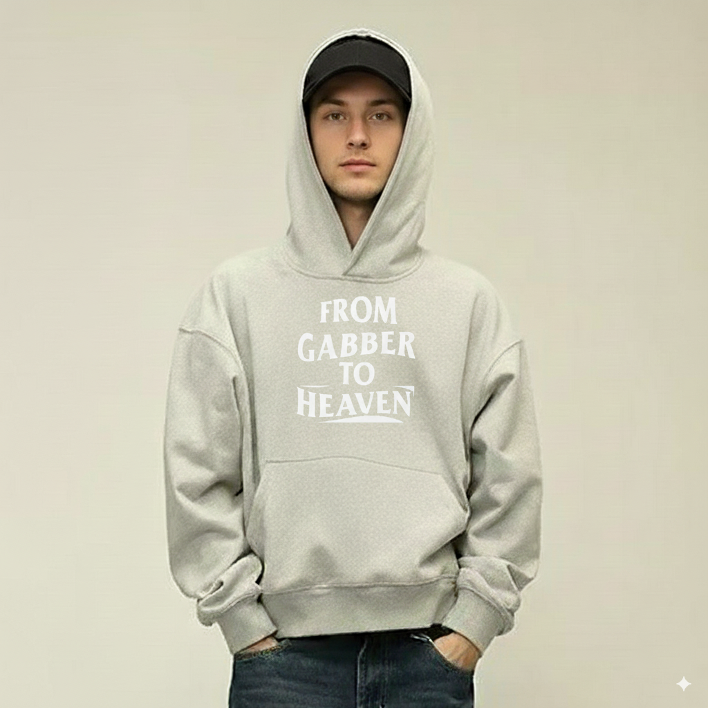 Sweat-shirt oversize unisexe GABBER TO HEAVEN LOWCORE V1 