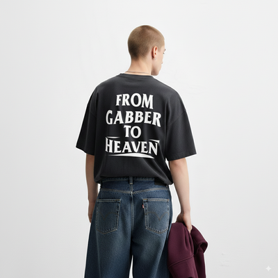 T-shirt unisexe oversize basique « GABBER TO HEAVEN »