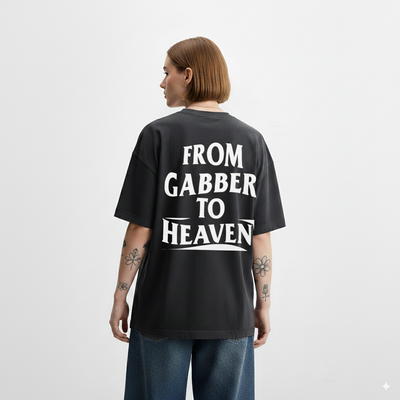 T-shirt unisexe oversize basique « GABBER TO HEAVEN »